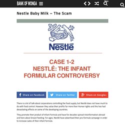 Nestle Baby Milk – The Scam