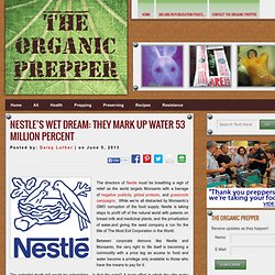 Nestle's Wet Dream: They Mark Up Water 53 MILLION Percent