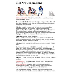 Net Art Generations