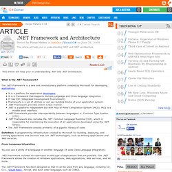 .NET Framework and Architecture