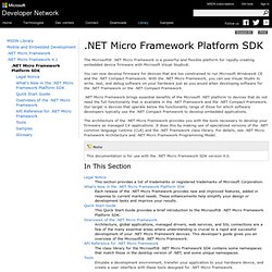 .NET Micro Framework Platform SDK