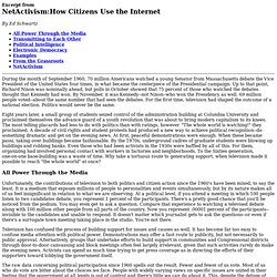 Excerpt from NetActivism:How Citizens Use the Internet