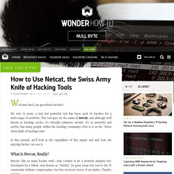 How to Use Netcat, the Swiss Army Knife of Hacking Tools