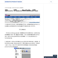 3D列印前準備﹣STL轉檔及使用Netfabb修補STL檔案 – Generative Product Design