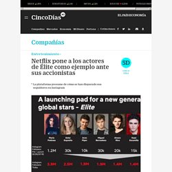Netflix pone a los actores de Élite como ejemplo ante sus accionistas