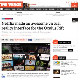 Netflix made an awesome virtual reality interface for the Oculus Rift
