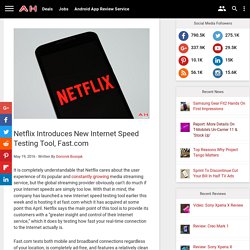 Netflix Introduces New Internet Speed Testing Tool, Fast.com