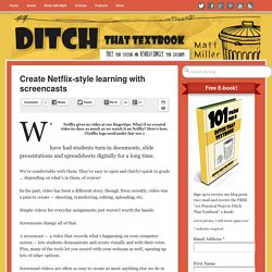 Create Netflix-style learning with screencasts