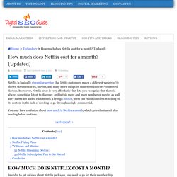 How much does Netflix cost for a month?(Updated)