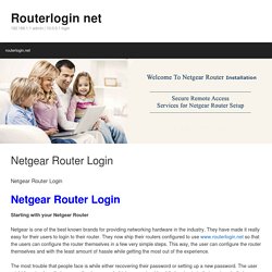 Netgear Router Login