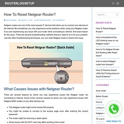 How To Reset Netgear Router?