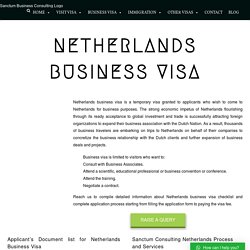 Netherlands Business Visa - Checklist, Application and Fees