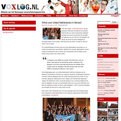 » Winst voor United Netherlands in Harvard Voxlog
