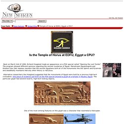   Is the Temple of Horus at EDFU, Egypt a CPU?