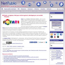 Potati, navigateur Web pour enfants gratuit, développé par une société française