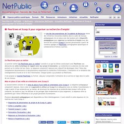 Pearltrees et Scoop.It pour organiser sa recherche d’emploi