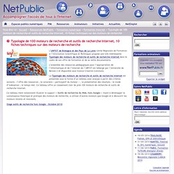 Typologie de 100 moteurs de recherche et outils de recherche Internet, 10 fiches techniques sur des moteurs de recherche