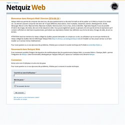 Netquiz Web - Accueil