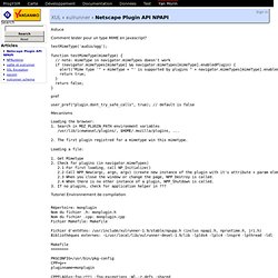 Netscape Plugin API NPAPI
