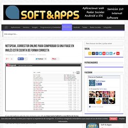 Netspeak, corrector online para comprobar si una frase en inglés ...