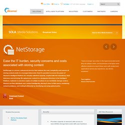 s NetStorage Services: Outsourced Service To Ease Cost of Storing Content