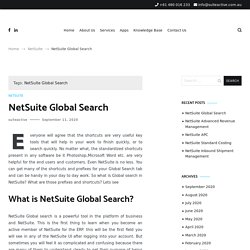 What is NetSuite Global Search and Advantages of Wildcard