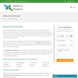 NetSuite Users Email List