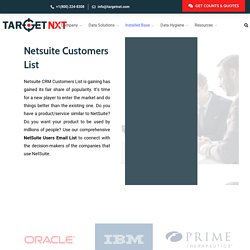 NetSuite Users Email List -TargetNXT