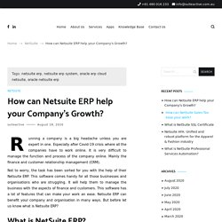 What is NetSuite Enterprise Resource Planning (ERP)