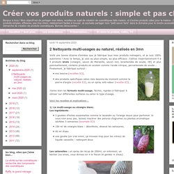 2 Nettoyants multi-usages au naturel, réalisés en 3mn