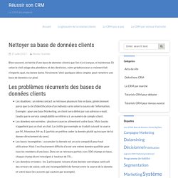 Nettoyer sa base de données clients