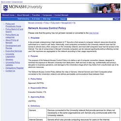 Network Access Control Policy