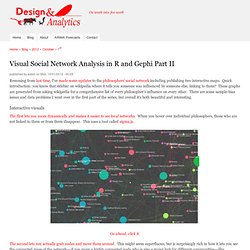 Visual Social Network Analysis in R and Gephi Part II