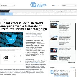 Global Voices: Social network analysis reveals full scale of Kremlin's Twitter bot campaign - read on - uatoday.tv