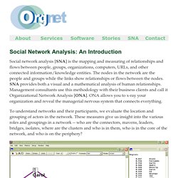 Social Network Analysis: An Introduction by Orgnet,LLC