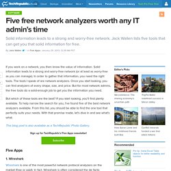Five free network analyzers worth any IT admin's time