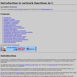 Network functions in C - Tutorial