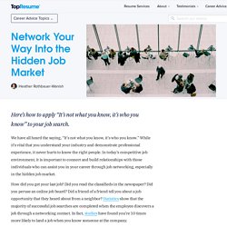 Network Your Way Into the Hidden Job Market