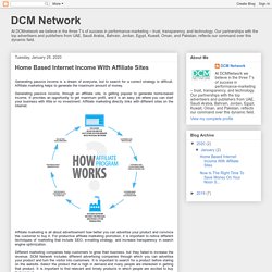 DCM Network: Home Based Internet Income With Affiliate Sites