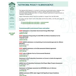 Network Policy Submissions