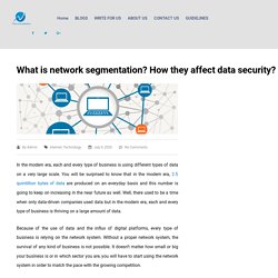 What is network segmentation? How they affect data security?
