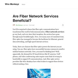 Are Fiber Network Services Beneficial?