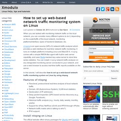 How to set up web-based network traffic monitoring system on Linux