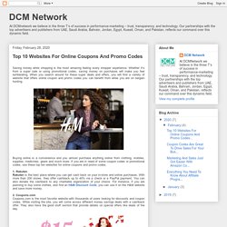 DCM Network: Top 10 Websites For Online Coupons And Promo Codes