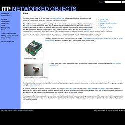 Networked Objects at ITP