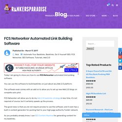 FCS Networker Automated Link Building Software on Web 2.0