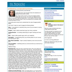 the Networker - Casting Networks Monthly Newsletter