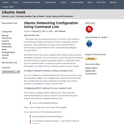 Ubuntu Networking Configuration Using Command Line 