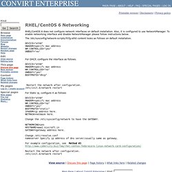 RedHat 6 Networking - ConVirt Enterprise