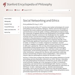 Social Networking and Ethics